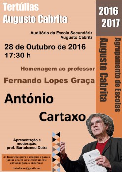 Barreiro – Tertúlia Augusto Cabrita Homenagem ao professor Fernando Lopes Graça