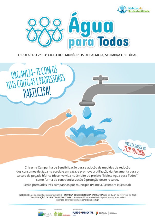 Concurso Água para Todos! promovido pela ENA Mais de 1.500 alunos de Setúbal, Palmela e Sesimbra participam