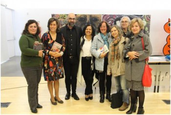 Escritor Valter Hugo Mãe na escola secundária de Santo André do Barreiro Cerca de 200 alunos e professores presentes no auditório