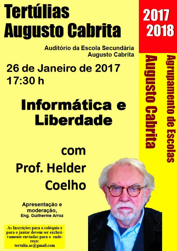 Barreiro - Tertúlias Augusto Cabrita Informática e Liberdade com Helder Coelho