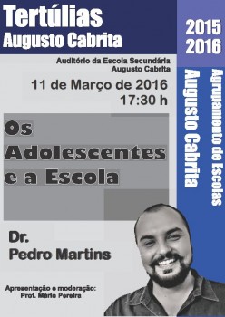 Barreiro - Os Adolescentes e a Escola em debate na Tertúlia Augusto Cabrita.