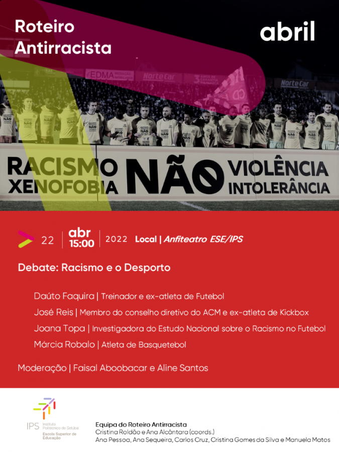 Escola Superior de Educação do IPS prossegue com Roteiro Antirracista Politécnico de Setúbal debate “Racismo e Desporto”
