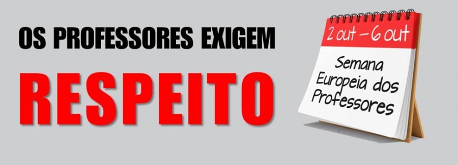 Semana Europeia dos Professores Docentes das escolas do concelho do Barreiro concentração frente às escolas . 4 de Outubro