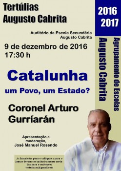 Barreiro – Catalunha em debate na Tertúlia Augusto Cabrita. Catalunha um Povo, um Estado?