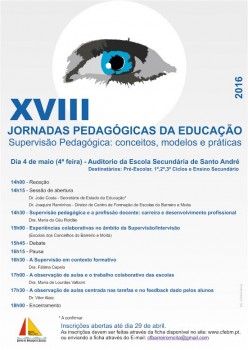 Jornadas Pedagógicas da Educação Barreiro e Moita Destinam-se a todos os docentes das Escolas do Ensino Básico e Secundário