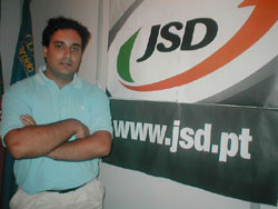 Nuno Matias, Presidente da Distrital da JSD Apresenta Campanha para alertar os jovens para os problemas dos excessos de álcool, velocidade e drogas