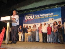 Autárquicas Setúbal / Barreiro Jerónimo de Sousa no Barreiro «O voto na CDU, serve a CDU, mas também serve quem dá o voto à CDU»