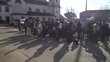 NO BARREIRO Em protesto pela morte do «Amarelinho»