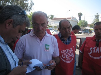 Greve Geral - Arménio Carlos, Secretário-Geral da CGTP-IN no Barreiro «O maior inimigo do trabalho em Portugal é o Primeiro Ministro»