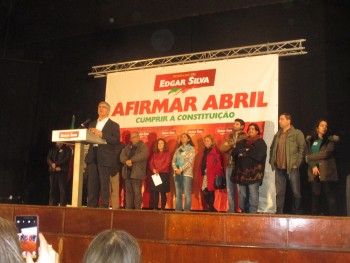 Edgar Silva, candidato à presidência da República no Barreiro Governo está a seguir «caminho errado» na CP Carga