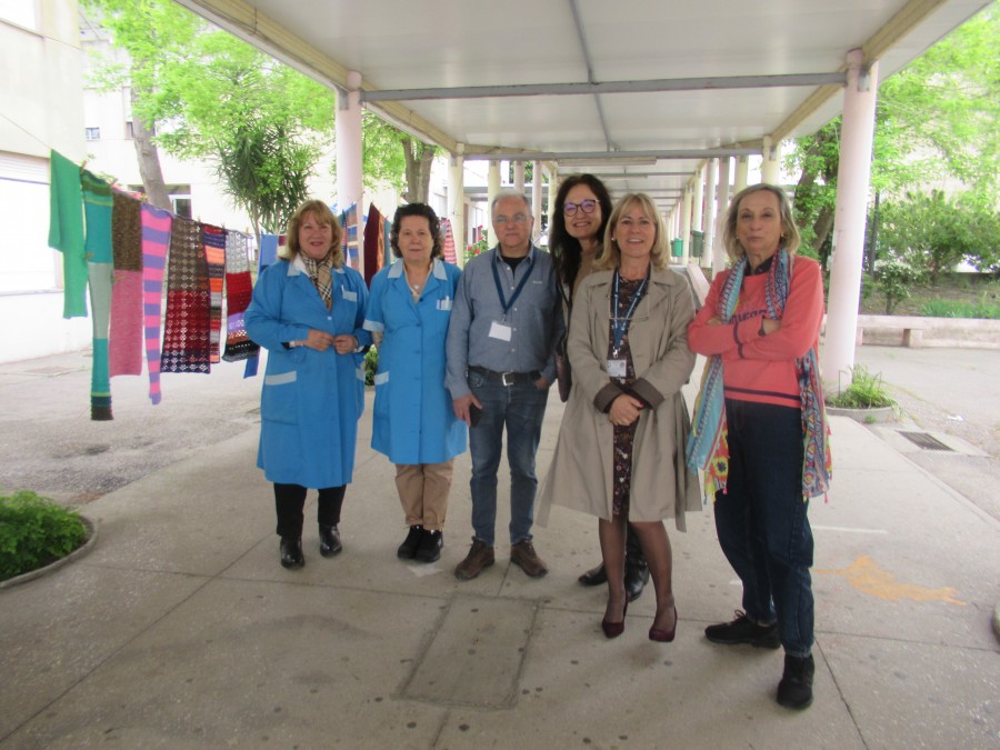 Cachecol Solidário já atingiu 1000 metros Vai unir as escolas do Agrupamento Augusto Cabrita ao Hospital do Barreiro