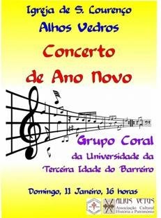 Igreja de S. Lourenço de Alhos Vedros - Moita Concerto de Ano Novo com Corutib do Barreiro