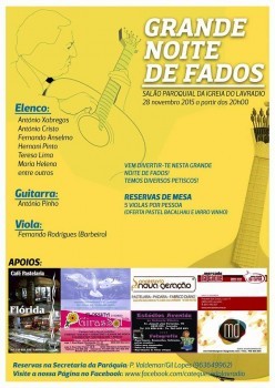 Na Igreja Paroquial Santa Margarida do Lavradio - Barreiro Noite de Fados com vozes conhecidas da região