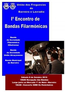 Barreiro - 1º Encontro de Bandas Filarmónicas da União de Freguesias de Barreiro e Lavradio Marcha - Ferroviário - presta homenagem aos caminhos de ferro