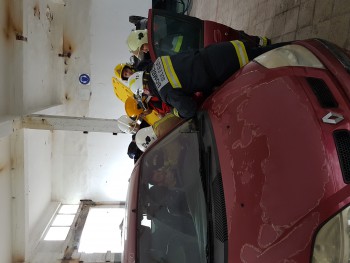 Barreiro - Uma Nova Abordagem em caso de Acidente Rodoviário Workshop contou com a participação de cerca de três dezenas de formandos