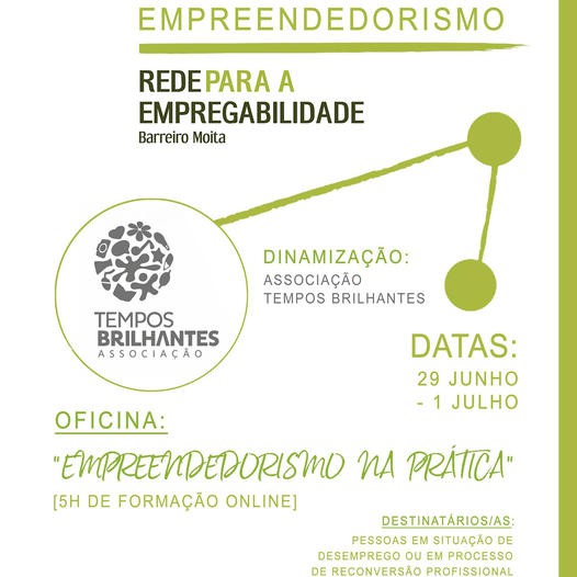 Rede para a Empregabilidade Barreiro Moita Promove «Oficinas de Empreendedorismo- . Formação certificada