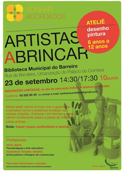 Barreiro - Ateliê «Artistas a Brincar» Inscrições abertas