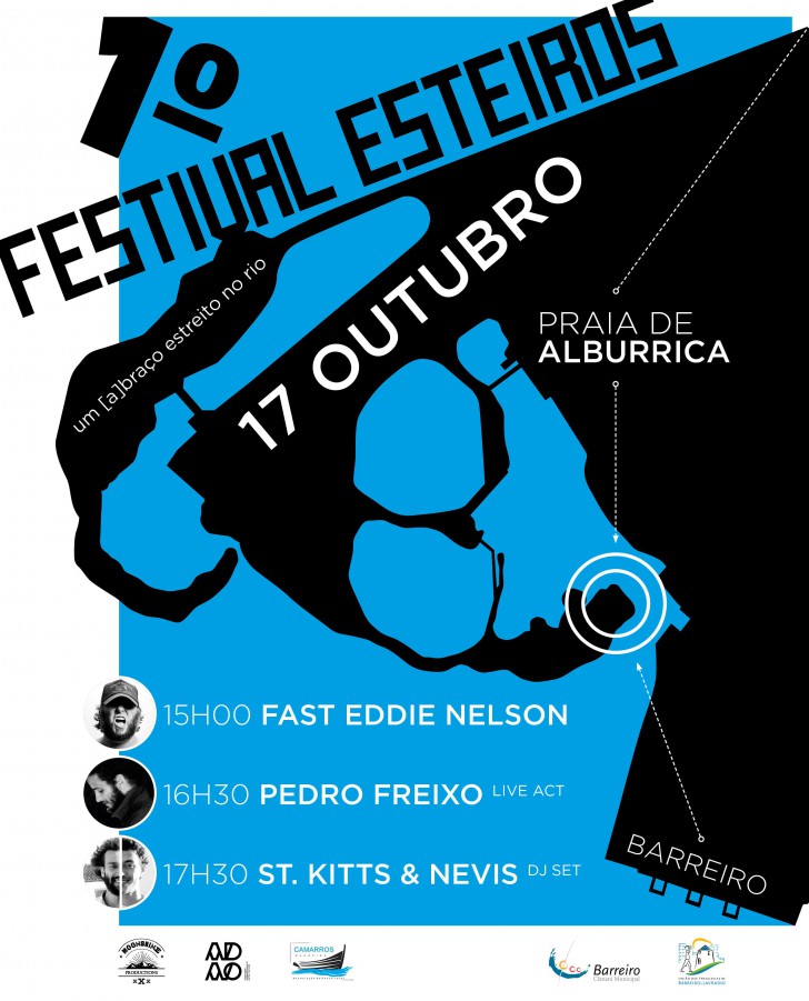 PRAIA DE ALBURRICA - BARREIRO FESTIVAL ESTEIROS - 1ª EDIÇÃO DOMINGO - 17 DE OUTUBRO - 15H00 : 19H00