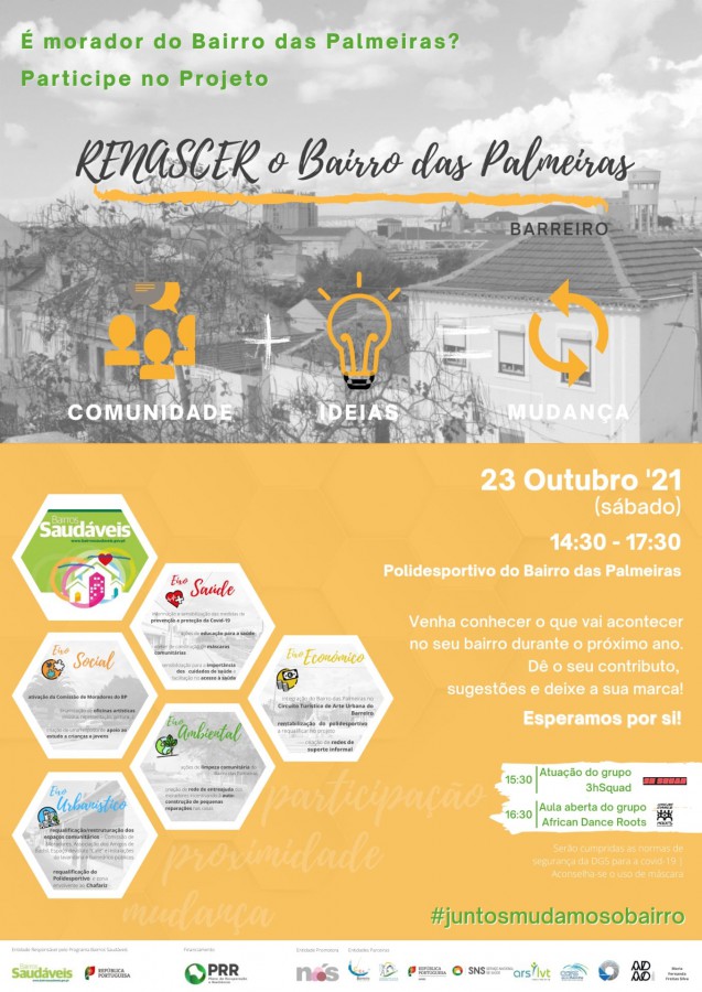 Projeto «Renascer o Bairro das Palmeiras» no âmbito do Programa Bairros Saudáveis Iniciativa de recolha de contributos e sugestões