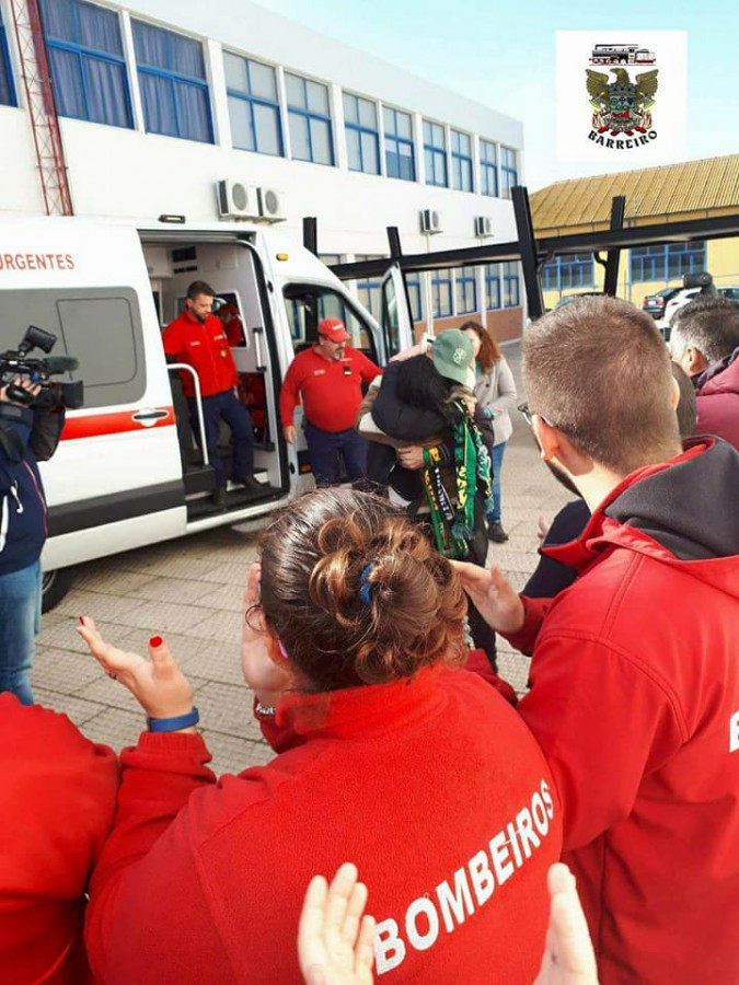 Bombeiros Voluntários do Sul e Sueste do Barreiro Daniel está em casa! Missão Cumprida !