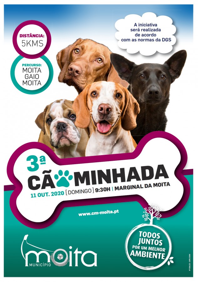 Aproximadamente 5Km ao longo da zona ribeirinha Câmara da Moita organiza 3ª Cãominhada