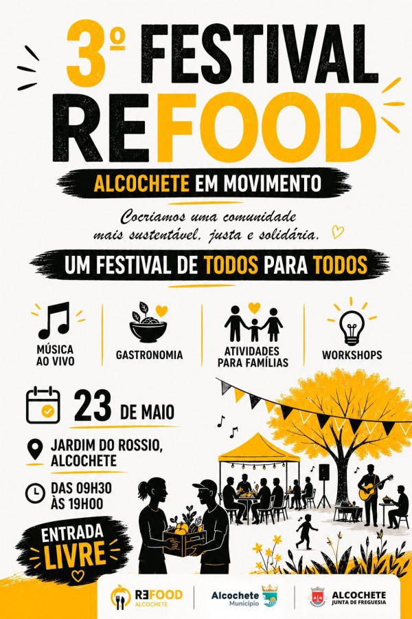 3.º Festival Refood Alcochete em Movimento Continuar a dar visibilidade à missão da Refood