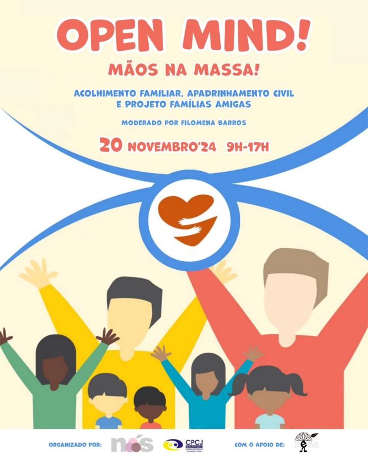 Associação NÓS e CPCJ Barreiro Organizam O"PEN MIND - Mãos na Massa!" no dia 20 novembro . INSCRIÇÕES ABERTAS