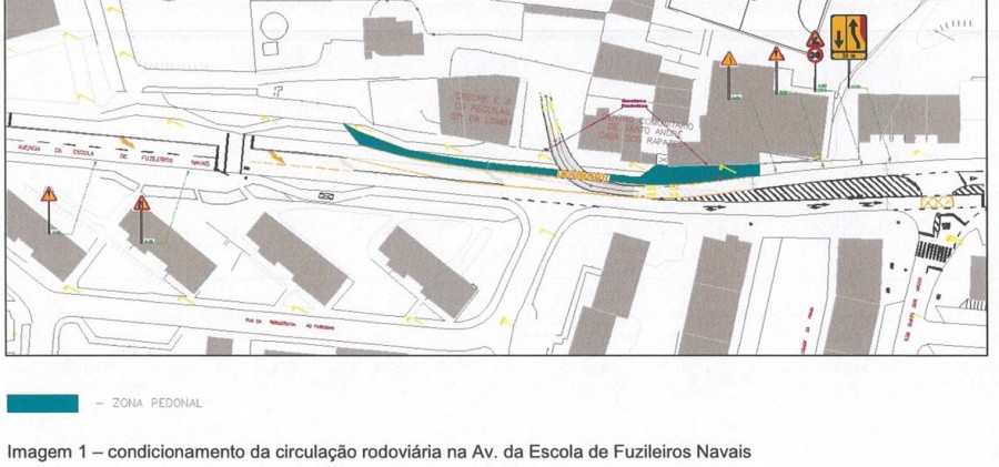 BARREIRO - Avenida da Escola de Fuzileiros Navais Condicionamento da circulação rodoviária durante 344 dias . De 17 fev25 a 26 jan26
