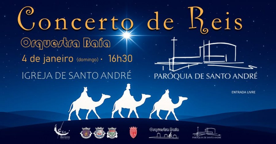 Barreiro - Na Igreja de Santo Andre Concerto de Reis com Orquestra Baía
