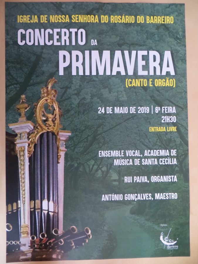 Barreiro - Na Igreja de Nª Srª do Rosário Concerto de Canto e Órgão