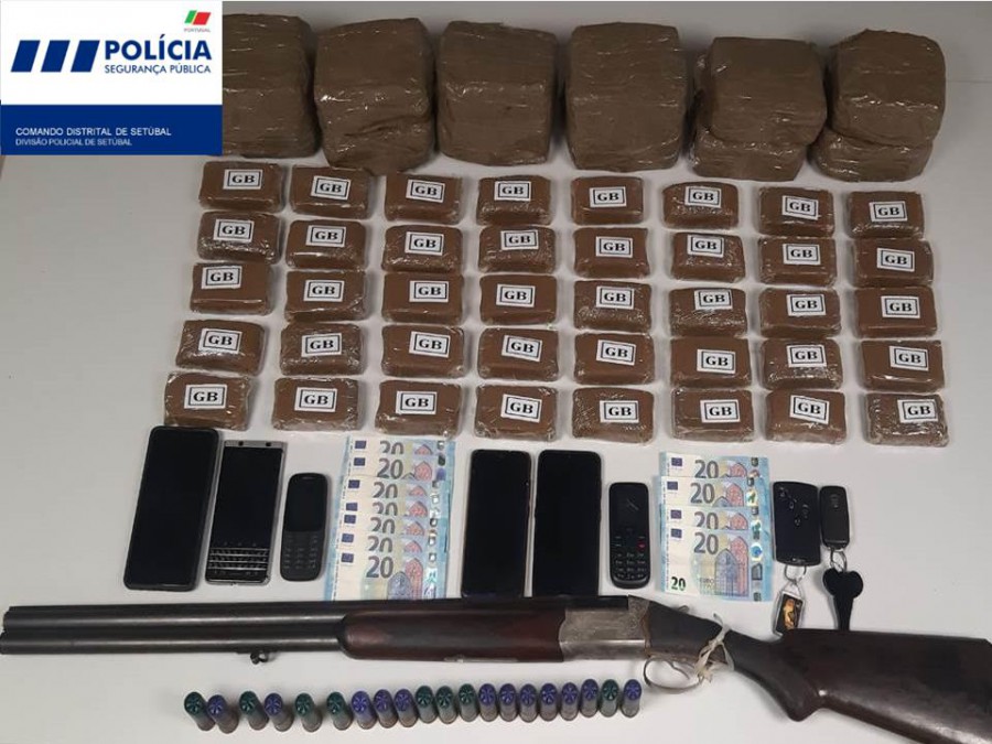 Combate ao tráfico de estupefacientes Distrito de Setúbal Foram apreendidas 7948,14 doses de Haxixe