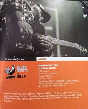 Moita - Ciclo «Blues Nights by BBBF» na Baixa da Banheira Fast Eddie Nelson músico do Barreiro na abertura