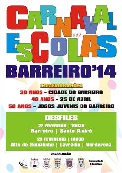 BARREIRO - COMUNIDADE EDUCATIVA DESFILES DE CARNAVAL A 27 E 28 DE FEVEREIRO