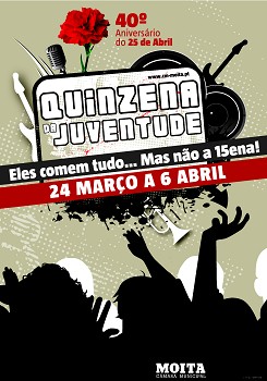 Quinzena da Juventude no concelho da Moita De 24 de março a 6 de abril