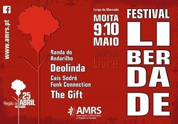Festival da Liberdade na Moita The Gift no encerramento