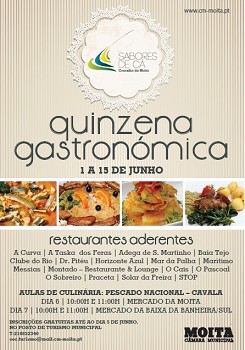 De 1 a 15 de junho – Concelho da Moita Quinzena Gastronómica «Sabores de Cá» com aulas de culinária
