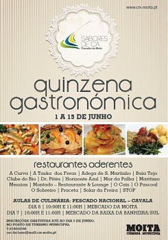 No concelho da Moita de 1 a 15 de junho Quinzena Gastronómica «Sabores de Cá» com aulas de culinária