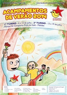 No Parque de Campismo da Praia da Galé em Melides - Grândola Acampamentos de Verão 2014 da Associação «Os Pioneiros de Portugal»