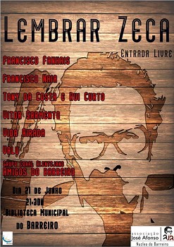 Associação José Afonso – Núcleo do Barreiro Espetáculo «Lembrar Zeca»