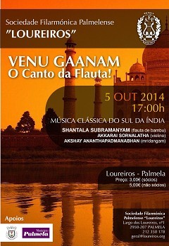 Palmela - Na Sociedade Filarmónica Palmelense «Loureiros» VENU GAANAM - O CANTO DA FLAUTA!