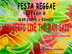 CÂMARA MUNICIPAL DO BARREIRO PROMOVE FESTA REGGAE NO ESPAÇO B