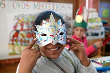 Máscaras de Carnaval na Biblioteca Municipal da Moita