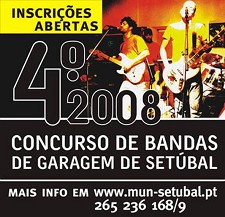 4.º Concurso de Bandas de Garagem de Setúbal Inscrições abertas até 20 de Fevereiro