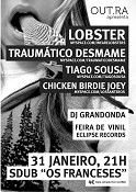 OUT.RA promove festa de música na SDUB "Os Franceses" - Barreiro Lobster, Traumático Desmame e Tiago Sousa são alguns dos nomes do cartaz