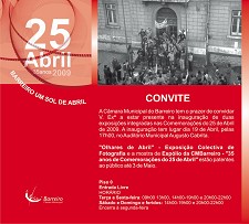 Comemorações do 25 de Abril no Barreiro Inauguração de exposições a 19 de Abril