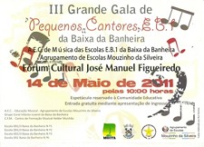 Grande Gala de Pequenos Cantores da Baixa da Banheira - Moita Irá contar com a participação de cerca de 100 coralistas
