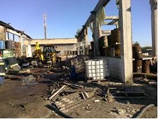 Incêndio industrial na ex-Companhia Petroquímica do Barreiro