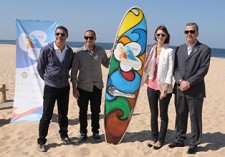 Modelo Diana Pereira e Surfista Tiago Pires em Santiago do Cacém Embaixadores das 7 Maravilhas - Praias de Portugal