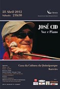 "Voz e Piano" espetáculo de José Cid no Barreiro na Casa da Cultura da Quimiparque dia 28 de Abril