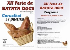 GRÂNDOLA - Este domingo no Carvalhal FESTA DA BATATA DOCE